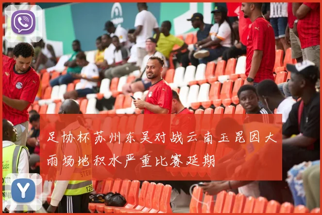 足协杯苏州东吴对战云南玉昆因大雨场地积水严重比赛延期
